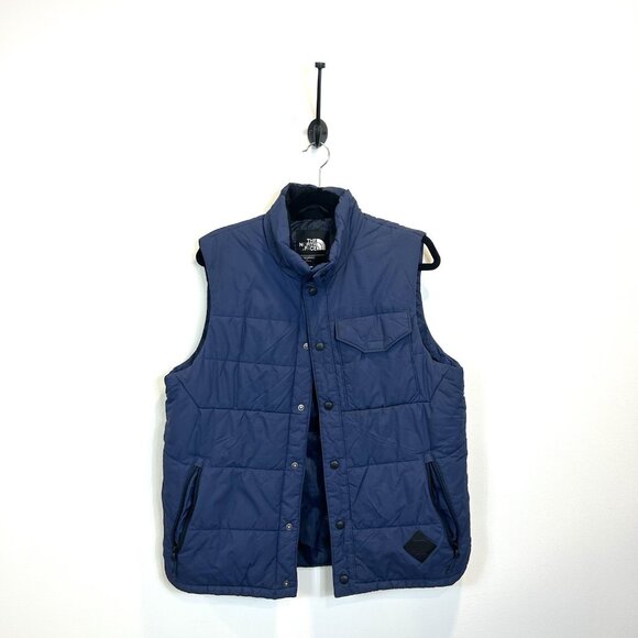 The North Face Men's Patricks Point Puffer Vest Insulated Snap Navy Mens Medium - Picture 1 of 9
